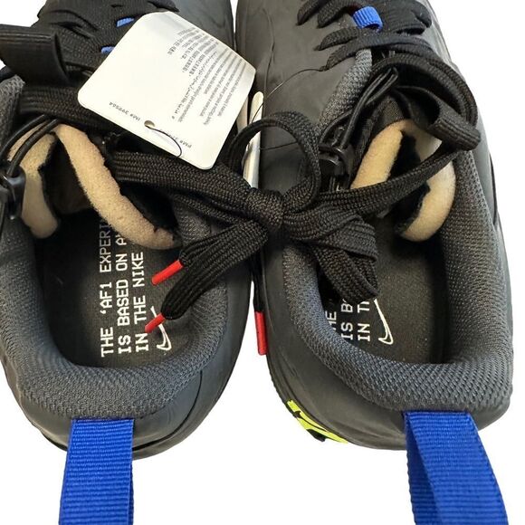 Nike Air Force 1 Low Experiment Sneaker 9 Black Hyper Royal CV1754-001 - Picture 7 of 9